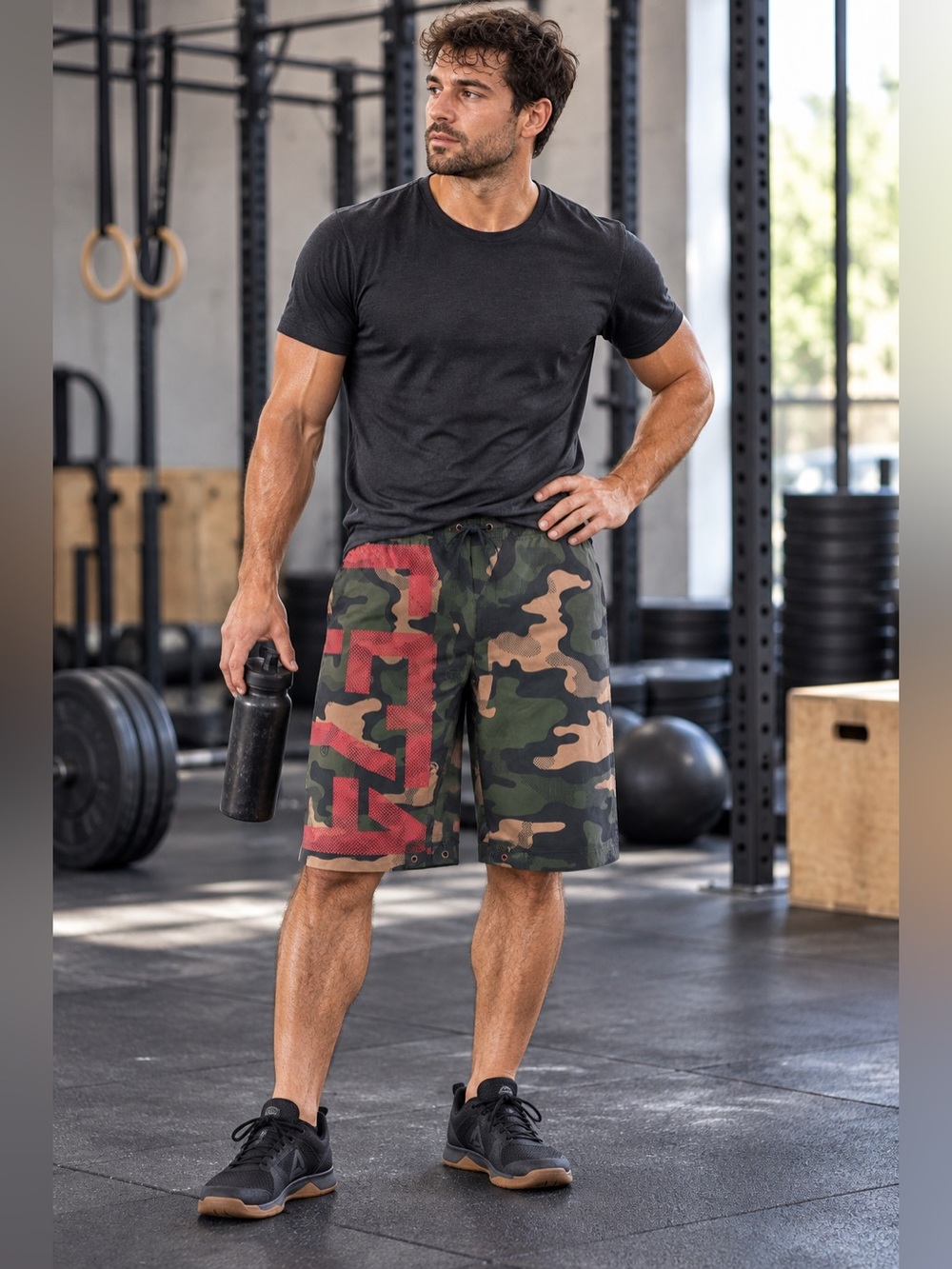 Reebok CrossFit Camo Graphic Board Shorts Men’s L